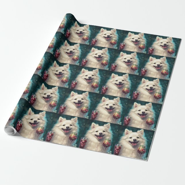 Amerikansk Eskimo Nyår Presentpapper (Utrullad)