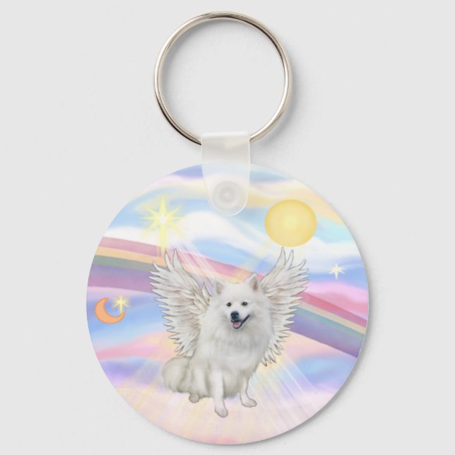 Amerikansk Eskimo Spitz Nyckelring (Framsida)