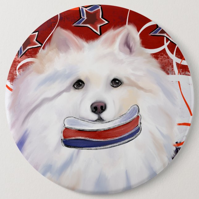 Amerikansk Eskimohund  Knapp (Framsida)
