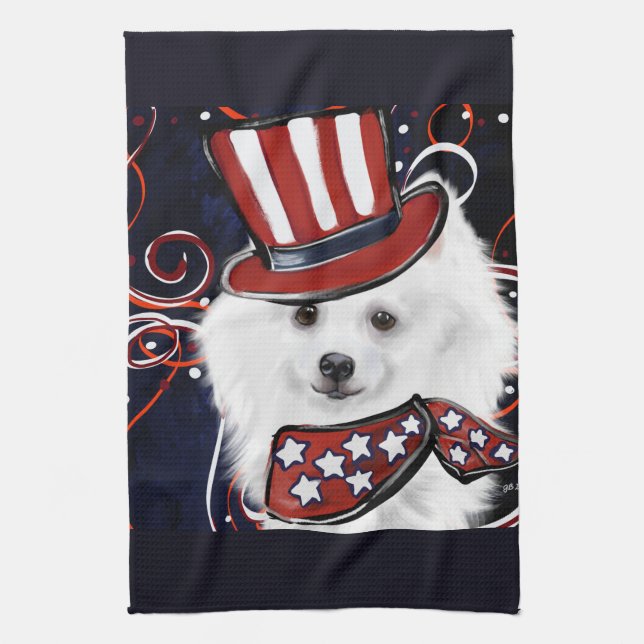 Amerikansk Eskimohund  Kökshandduk (Vertikal)
