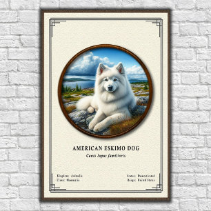 Amerikansk Eskimohund Zoologi Serie Poster