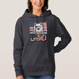 Amerikansk Eskimopappa Patriotisk Vintage Hund T Shirt