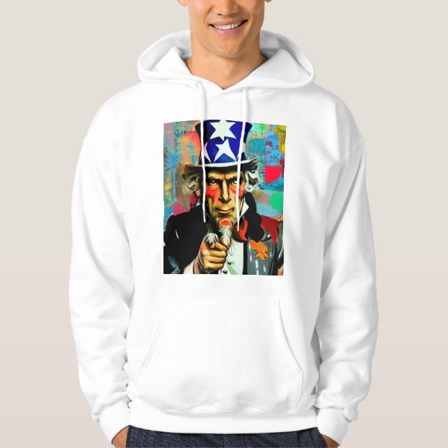 Amerikansk farbror Sam Hoodie (Framsida)