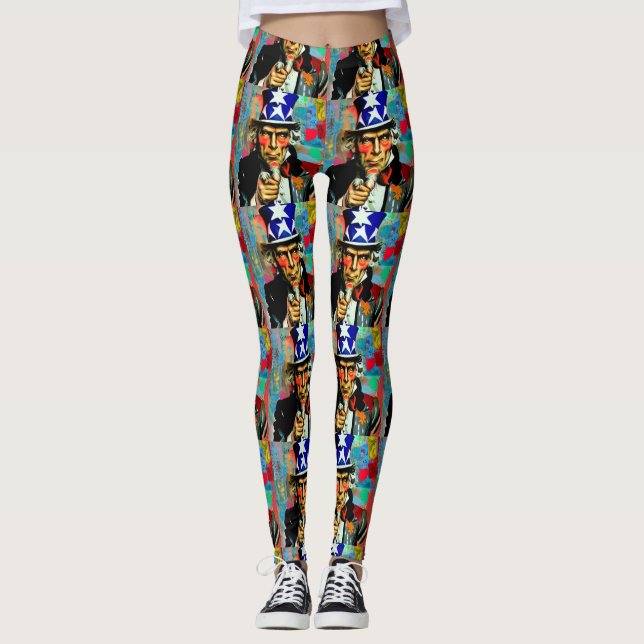 Amerikansk farbror Sam Leggings (Framsida)
