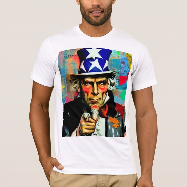 Amerikansk farbror Sam T Shirt (Framsida)