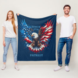 Amerikansk fet örnflagga färger fleecefilt