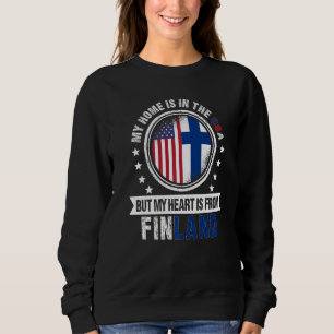 Amerikansk finsk Flagga Heart från Finland T Shirt