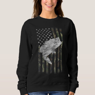 Amerikansk Fisk Fiske Patriotisk USA Flagga För Mä T Shirt