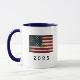 Amerikansk flagg 2025 kaffemugg