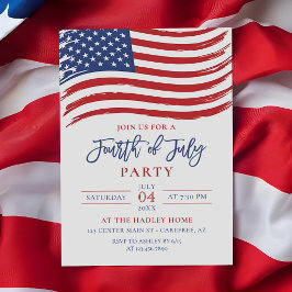 Amerikansk flagg 4:e juli-fest inbjudningar