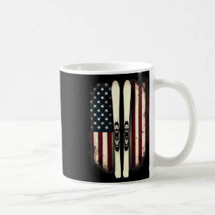 Amerikansk flagg Alpin skidåkning skidåkare _6 Kaffemugg