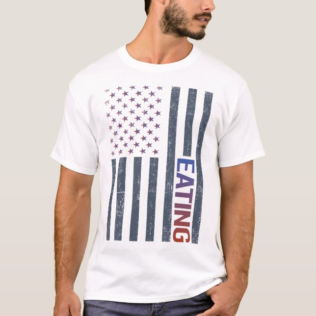 Amerikansk flagg-ätande t shirt (Framsida)