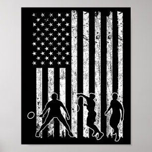 Amerikansk flagg Badminton Tröja Män Usa Flagga Ba Poster