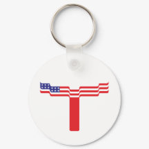 Amerikansk flagg bokstav T monogram