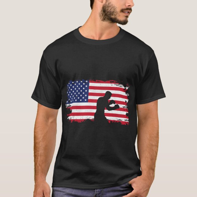 Amerikansk flagg boxningskläder - Boxare boxning k T Shirt (Framsida)