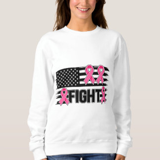 Amerikansk flagg Bröstcancer Medvetenhet Bekämpa R T Shirt