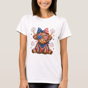 Amerikansk flagg Bull Damtröja T Shirt
