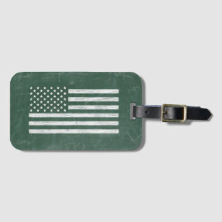 Amerikansk flagg Chalkboard Art (Teckning nr 1) Bagagebricka