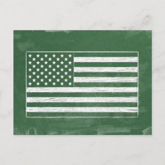 Amerikansk flagg Chalkboard Art (Teckning nr 4) Vykort