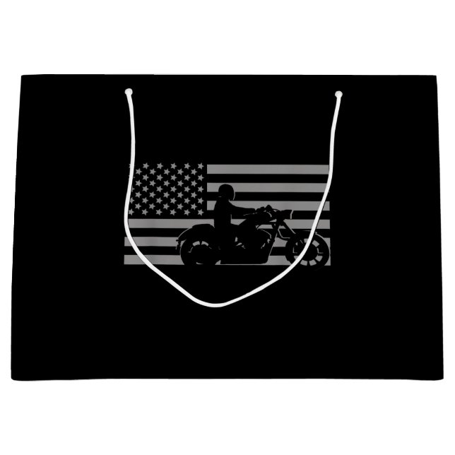 Amerikansk flagg cyklist Motorcykel Kortärmad (Framsidan)