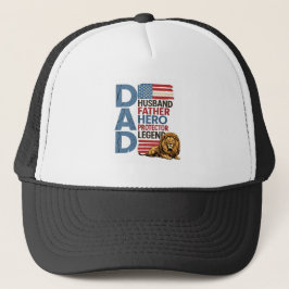 Amerikansk flagg Dad Lion Patriotisk t-shirt Keps