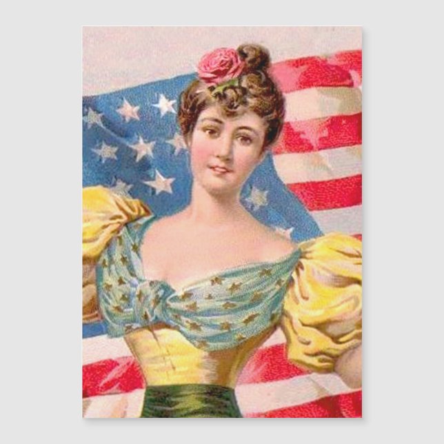 Amerikansk flagg damen Frihet oberoende  (Framsida)