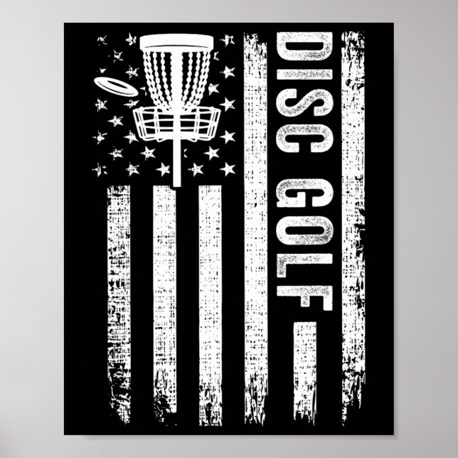 Amerikansk flagg Disc Golf-spelare Flygande Disc G Poster (Framsidan)
