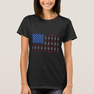 Amerikansk flagg Disc Golf Spelare Män Kvinnor Fjä T Shirt