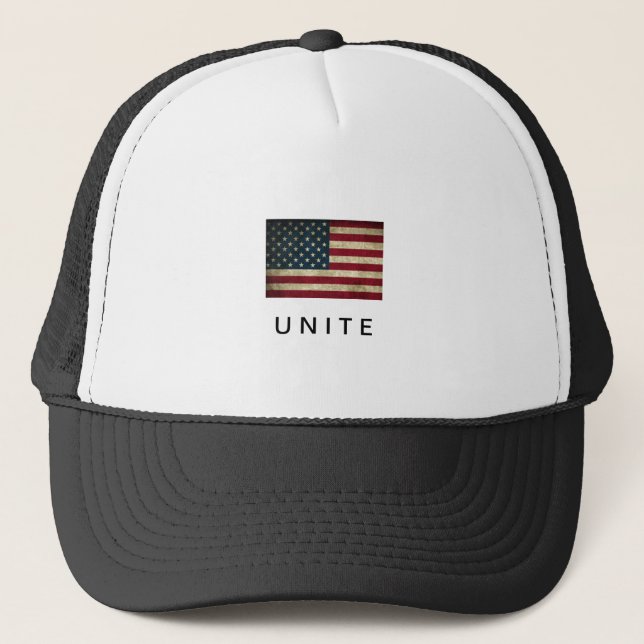 Amerikansk flagg enhetsmeddelande hatt  keps (Framsida)