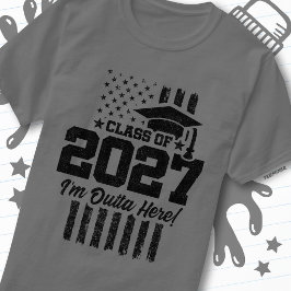 Amerikansk flagg-examen, avgångsklass 2027 t shirt