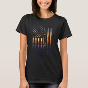 Amerikansk flagg fisk skjorta  Patriotisk fiske T  Shirt