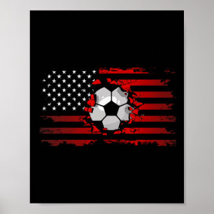 Amerikansk flagg fotbollskläder - Fotboll Poster