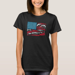 Amerikansk flagg gevär gevär kulor US Flag vapen T Shirt