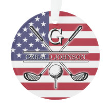 Amerikansk flagg-golfmonogramdesign