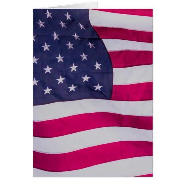 Amerikansk flagg hälsningskort (Framsidan)