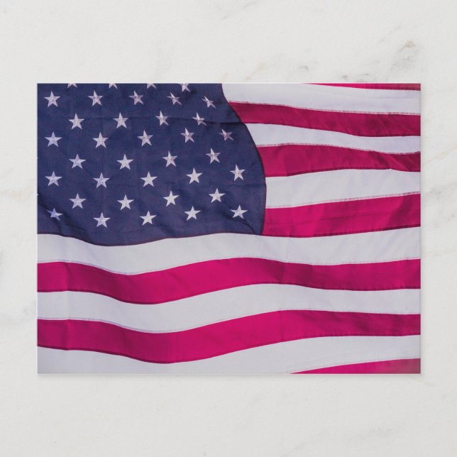 Amerikansk flagg helg vykort (Framsida)