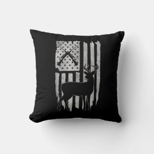 Amerikansk flagg Jakt på hjortar Patriotisk jägare Kudde