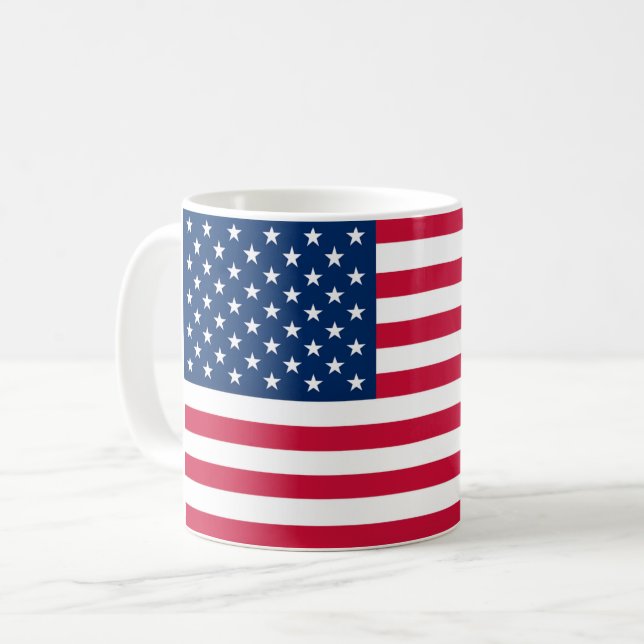 Amerikansk flagg kaffemugge USA Patriotisk Kaffemugg (Framsida vänster)