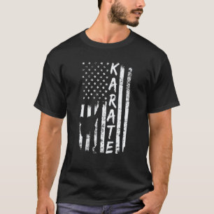 Amerikansk flagg Karate-fläkt Usa Karate-spelare F T Shirt