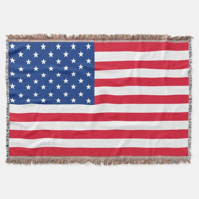  Amerikansk flagg kastfilt  Filt (Framsidan)