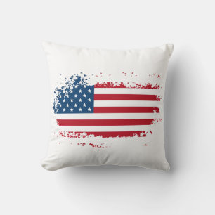 Amerikansk flagg kastkudde kudde