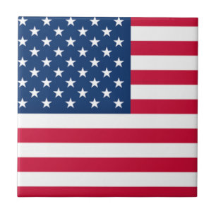 Amerikansk flagg keramisk platta Patriotisk Kakelplatta