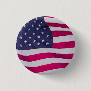 Amerikansk flagg knapp