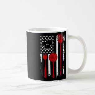 Amerikansk flagg köksredskap restaurang mat dryck kaffemugg