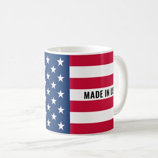 Amerikansk flagg-kopp tillverkad i USA Kaffemugg (Framsida höger)