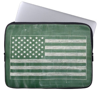 Amerikansk flagg Kritstavlan Konst (Teckning nr 2) Laptop Fodral