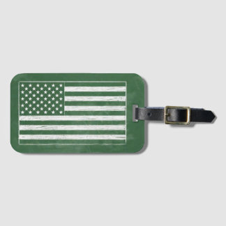 Amerikansk flagg Kritstavlan Konst (Teckning nr 4) Bagagebricka