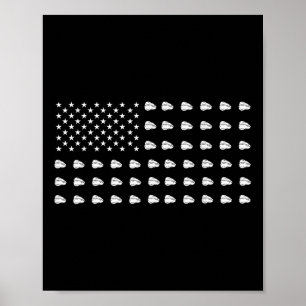 Amerikansk flagg kyckling mat USA patriotism patri Poster