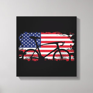 Amerikansk flagg Landsvägscykling Cykelkläder - Cy Canvastryck