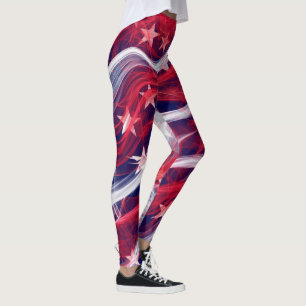 Amerikansk flagg leggingar leggings